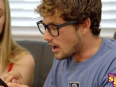 Blonde, Cocu, En levrette, Hard, Petite femme, Chevaucher, Maigrichonne, Nénés