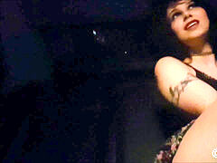 jacking in the Uber - spunk in a Public Car