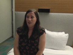 Wife's awkward interview before she tries her first big black cock