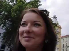 Enthousiasteling, Tsjechisch, Hd, Geld, Gezichtspunt, Openbaar, Tiener, Vrouw