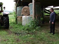 German Milf Mom and Dad Fuck Outdoor on farm