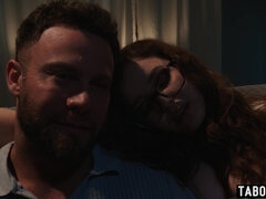 Big titted BBW babe consoling her lover