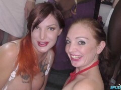 Grosse bite, Noire, Bukkaké, Tir de sperme, Partouze, Groupe, Rousse roux