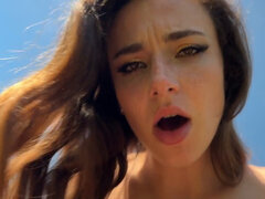 European hottie with a banging body fucked in the field