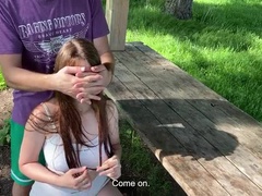 18 años, Tetas grandes, Sexo duro, Natural, Tetas naturales, Al aire libre, Pov, Ruso