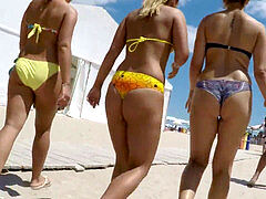 Playa, Culo grande, Bikini, Latina, Hilo dental, Voyeur