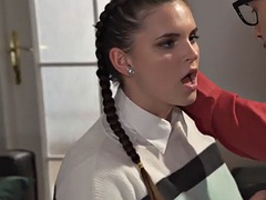 Tussi, Grosser schwanz, Grosse titten, Pummelig, Paar, Erotisch, Erotischer film, Ablutschen