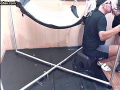Glory hole gay nymphomaniac penetrates anal hole with huge dick
