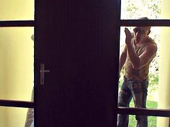 Granny swallows hard two cocks at once