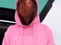 素人, 浴室, 大学生, ジーンズ, アウトドア, 赤毛, 喫煙, ティーン