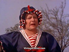 Gros seins, De plein air, Adolescente, Rétro ancien