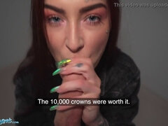 Public agent hot cleaner tabitha poison nails her wealthy boss