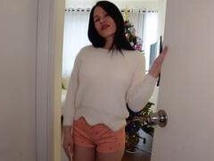 Cute teen Vina Moon gets a messy facial and shows off her big tits