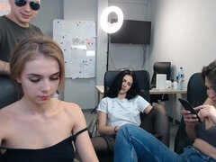 Amateurs reverse blowbang webcam show