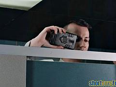 Classy cougar doggystyled by short dude