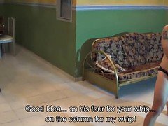 Bullwhipped by 2 Cruel Beauties on Loboutini Pumps