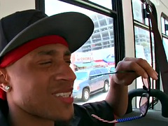 Black Thug Publicly Fucks White Ass on Bus 4 with Cum in Mouth