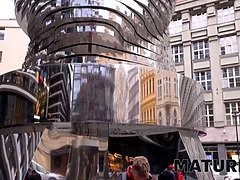 Tschechisch, Schwanz, Hundestellung, Oma, Hd, Reif, Im freien, Ablutschen