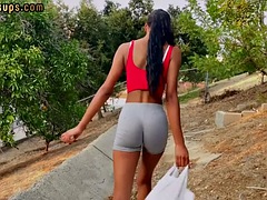 Picked up ebony babe riding boyfriend pov in erotic couple