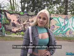 Enthousiasteling, Blond, Pijpbeurt, Brits, Sperma shot, Tsjechisch, Kokhalzen, Tieten likken