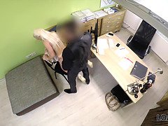 Loan4k. busty blonda blanche gives herself to loan agent in office
