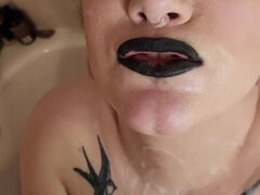 Belle grosse femme bgf, Bondage, Faciale, Gothique, Pisser, Pov, Douche, Toilettes