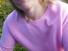 Point of view, risky public sex, outdoor