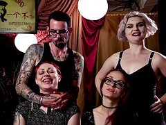 美女, 緊縛, 黒人, 黒人, グループ, ポルノスター, 公共, ヤリマン