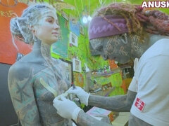 アナル, 緊縛, ドイツ人, 手コキする, ピアス, ハメ撮り, ラフ, タトゥー