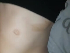 Braunhaarige, Spermaladung, Frau, Orgasmus, Pov, Muschi, Rasiert, Dürr