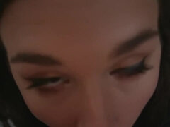 Sexy brunette babe blowjob hardcore