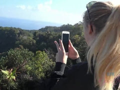 Strand, Grosse titten, Blondine, Blasen, Freundin, Muschi, Rasiert, Tätowierung