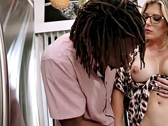 Milf bitch missionary pounded by a big black cock