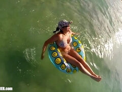 素人, ビキニ, 茶髪の, ヨーロピアン, 淫乱熟女, 天然, 自然山雀, 濡れ