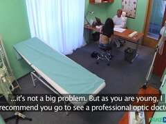 Amateur, Médecin, Léchez, Bureau, Chatte, Uniforme, Voyeur