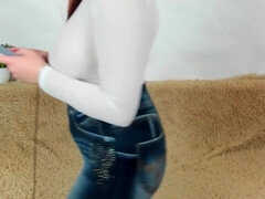 Nana, Gros cul, Plantureuse, Masturbation, Seins naturels, Rousse roux, Solo, Nénés