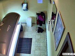 Amateur, Tchèque, Masturbation, Public, Chatte, Solarium, Voyeur