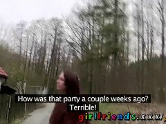 Eufrat & her girlfriend make a steamy outdoor sextape with pussy licking and oral action