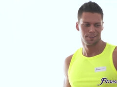 Blondine, Blasen, Frau frau mann, Lecken, Muschi, Russisch, Flotter dreier, Titten