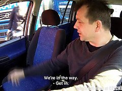 美人, ビッチ, 車, チェコ, オナニー, オマンコ, スパイ, ティーン