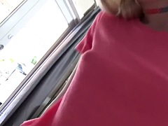 Leie, Blondine, Blasen, Spermaladung, Aufs gesicht abspritzen, Handjob, Masturbation, Pov
