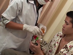 Asiático, Mamada, Pareja, Médico, Gay, Flaco, Uniforme
