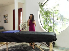 Asian cutie Saya Song interracial massage sex