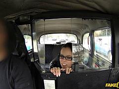 Tiffany Naylor Caught Sneaking Into Fake Taxi For Steamy Ride, Handjob Tease Turns Into