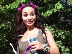 デカ尻, フェラチオ, 茶髪の, イく瞬間, バック, 毛深い, Hd, アウトドア