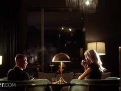 Pijpbeurt, Gebondenheid, Bruinharig, Sperma in gezicht, 1 man 2 vrouwen, Likken, Kut duiken, Rijden