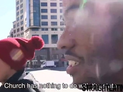 Inked Straight Latino Bareback Before Black Stud Facial