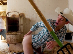 Farm stud getting his asshole banged hardcore