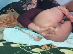 Ass gets annihilated by fist pounding