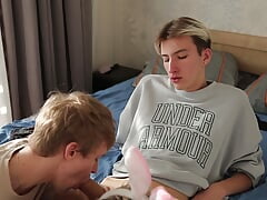 Two Sweet Twinks Seduced Student To Have Big Sex Part 2